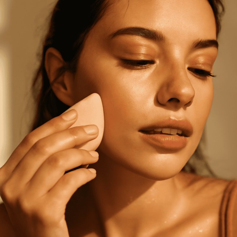 Humidity-proof makeup routine with mattifying primer, setting spray, and long-wear foundation