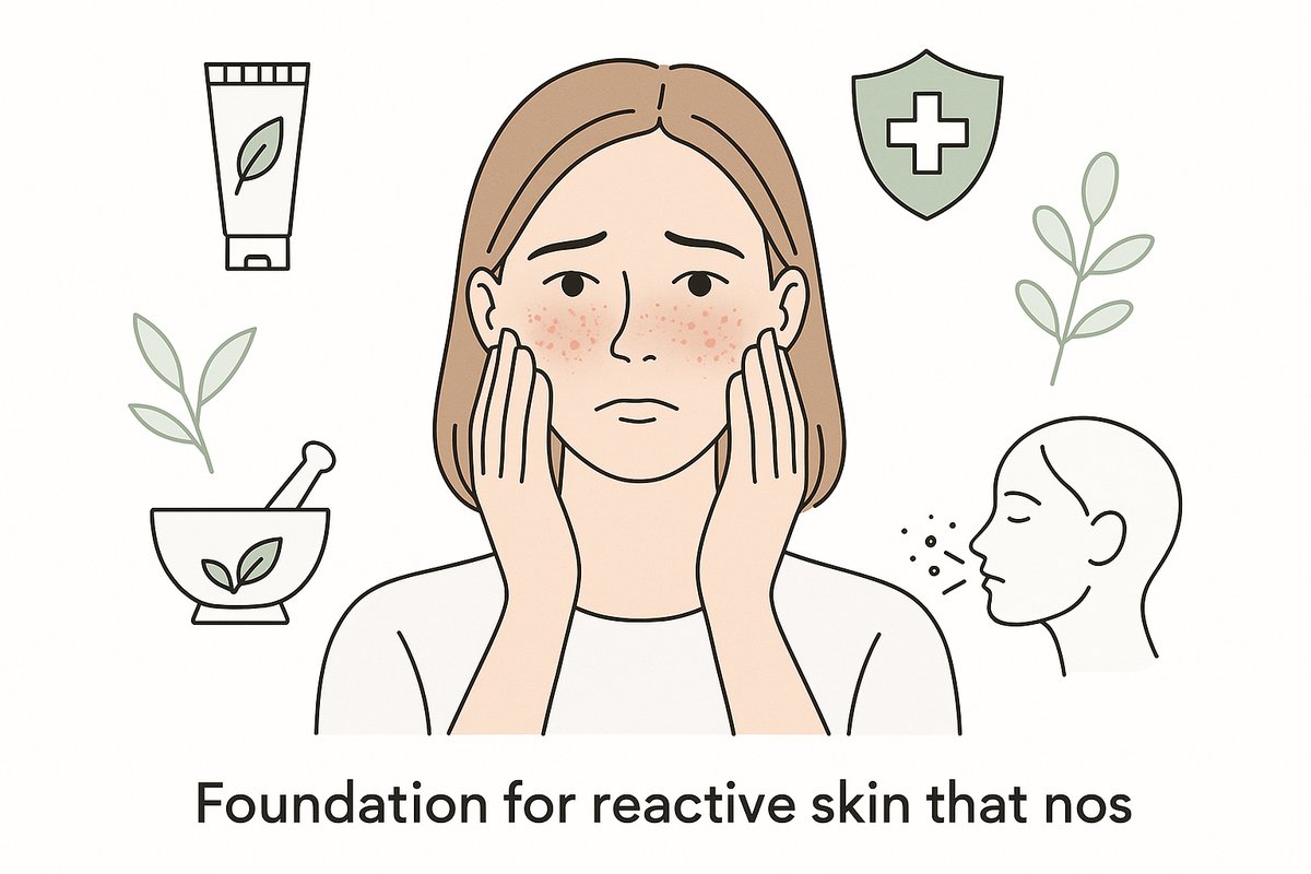 Foundation for Reactive Skin That Does Not Sting