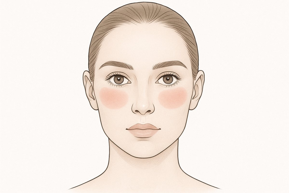 Undereye Blush Placement Guide