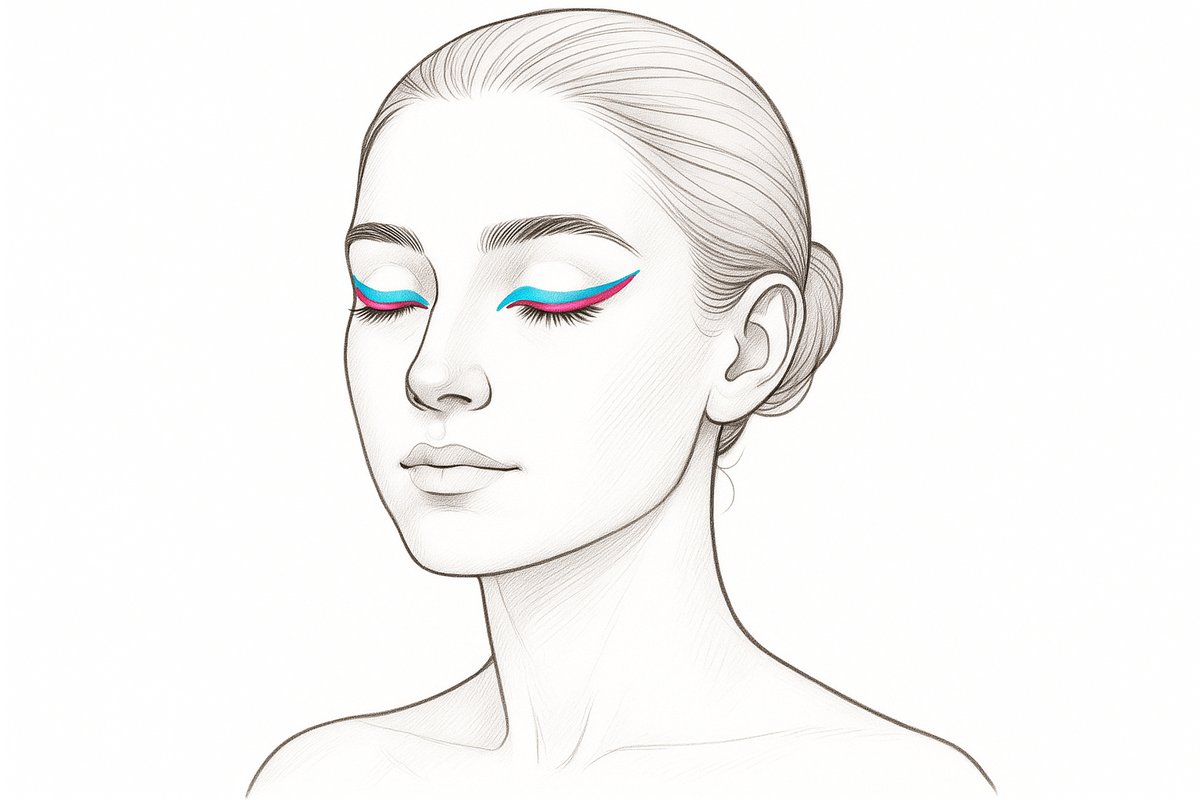 Festival Makeup With Neon Liner