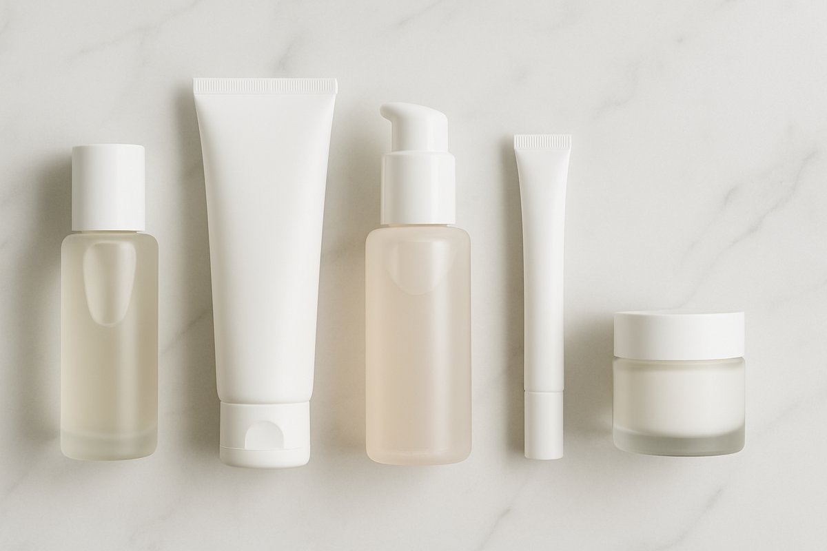 Minimalist skincare routine with cleanser moisturizer and sunscreen