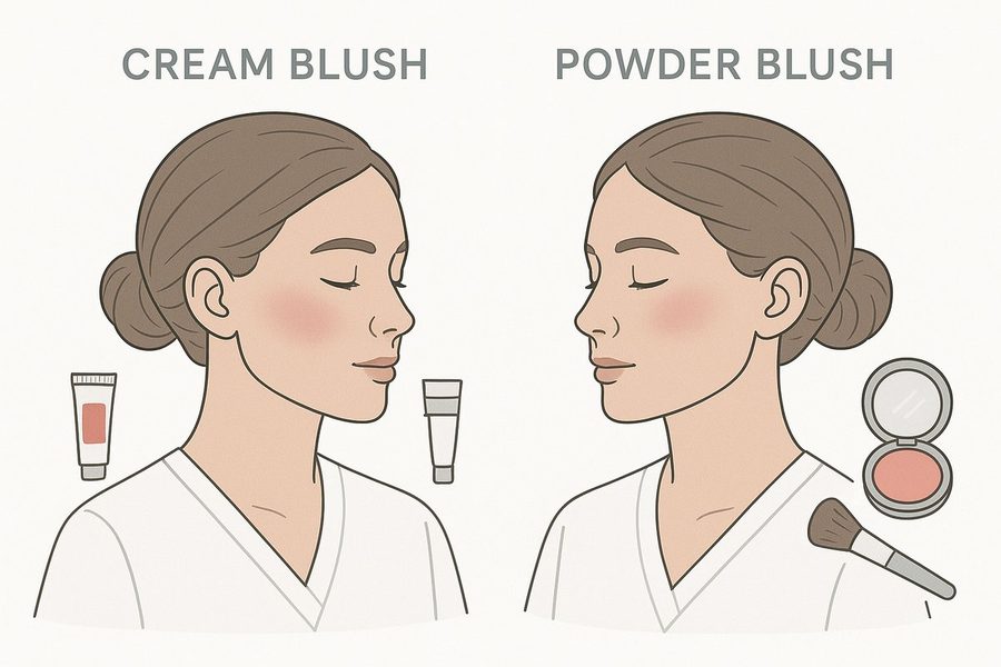 Cream Blush vs Powder Blush