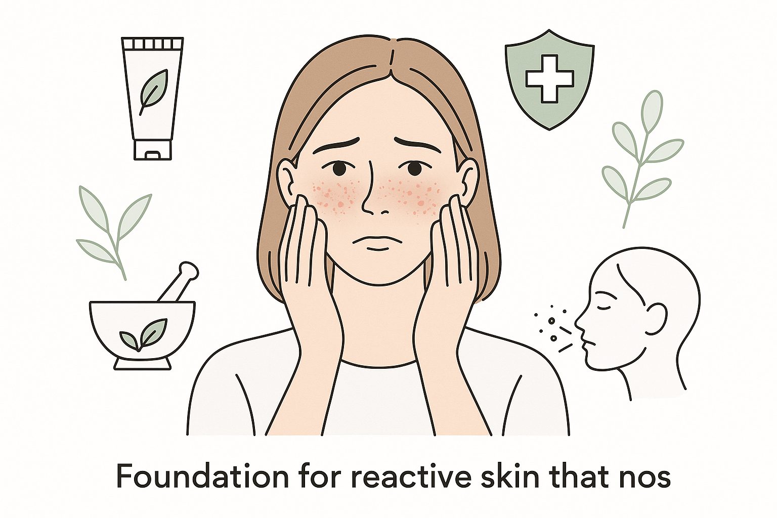 Foundation for Reactive Skin That Does Not Sting