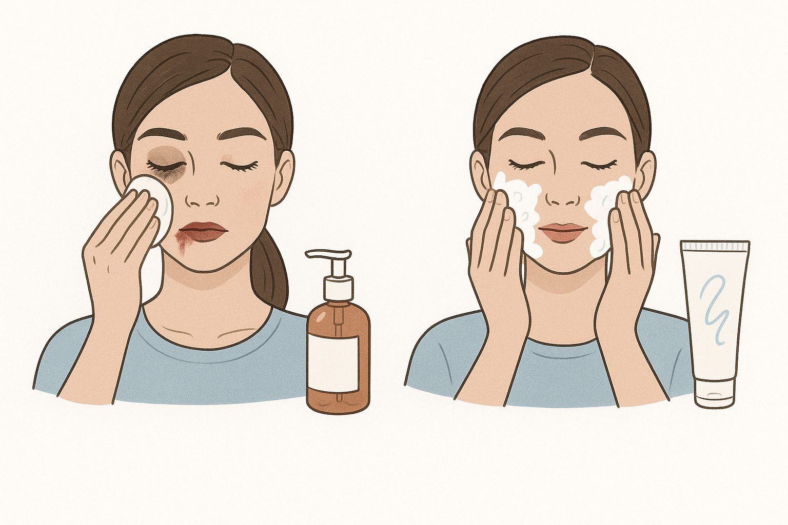 Double Cleansing for Heavy Makeup Days
