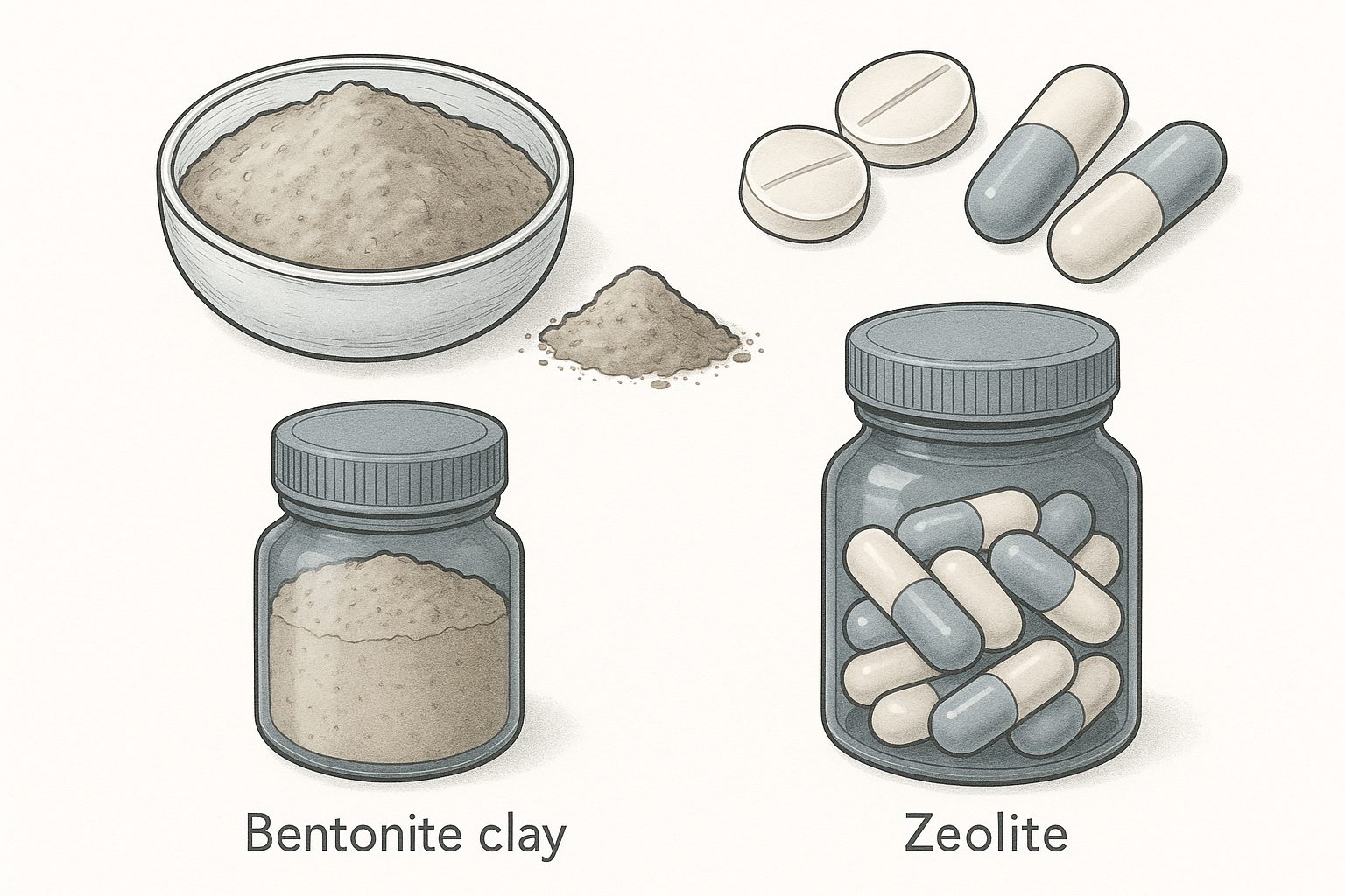 Bentonite Clay and Zeolite Supplements