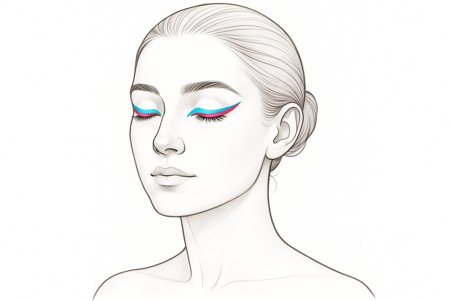 Festival Makeup With Neon Liner