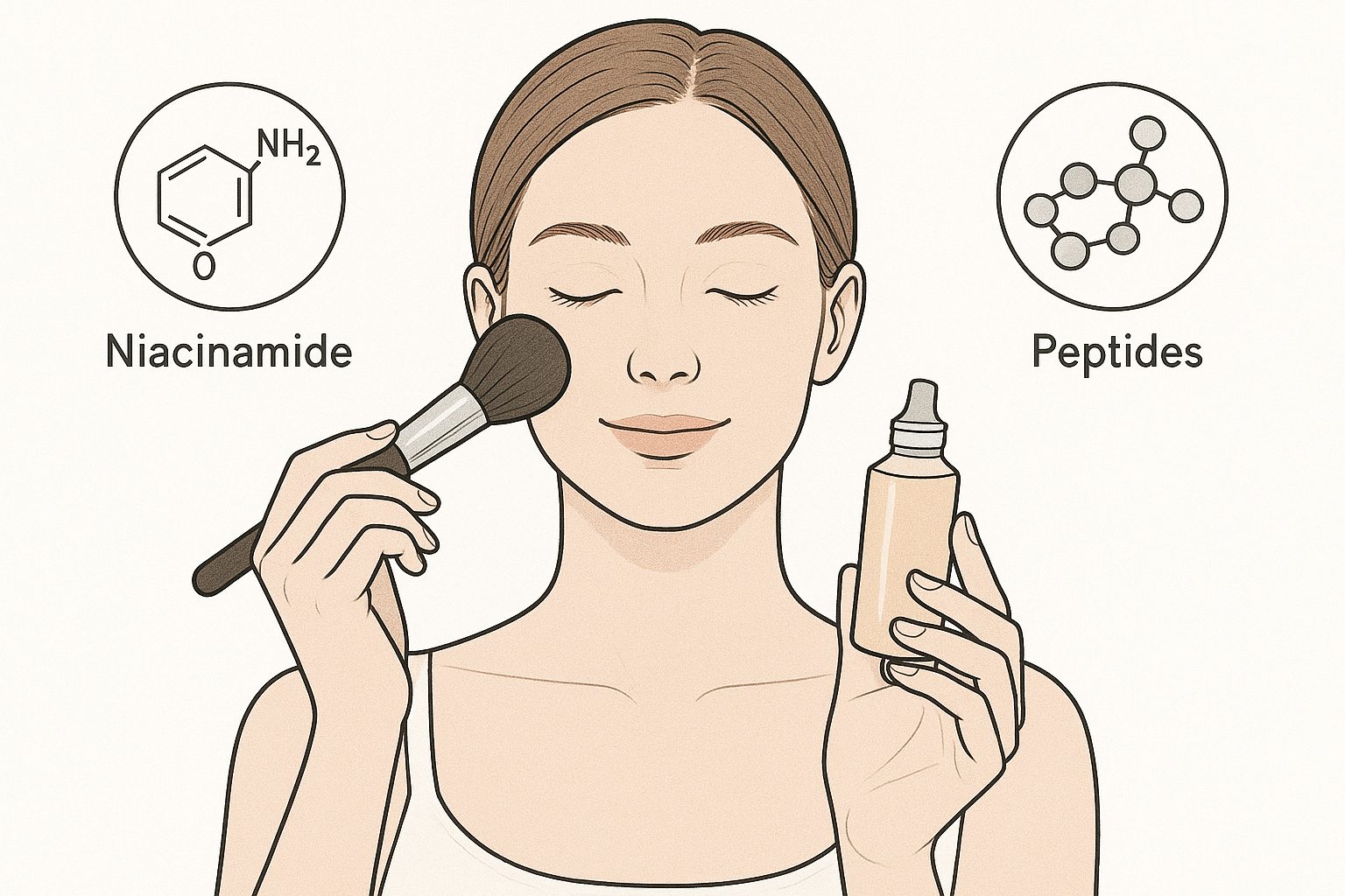 Makeup With Niacinamide or Peptides