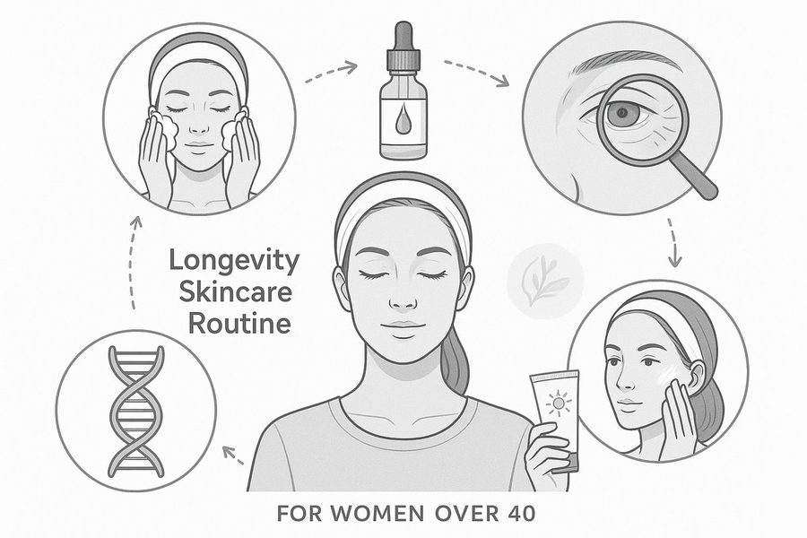 Longevity Skincare Routine for Women Over 40