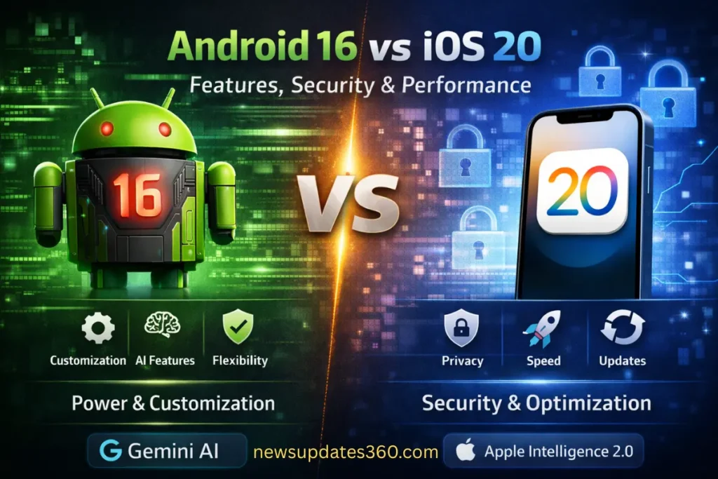 Android 16 vs iOS 20