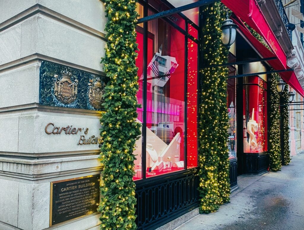 Saks fith avenue during christmas in new york