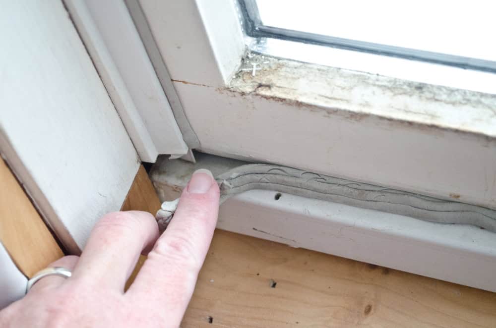 Drafty window repair needed.