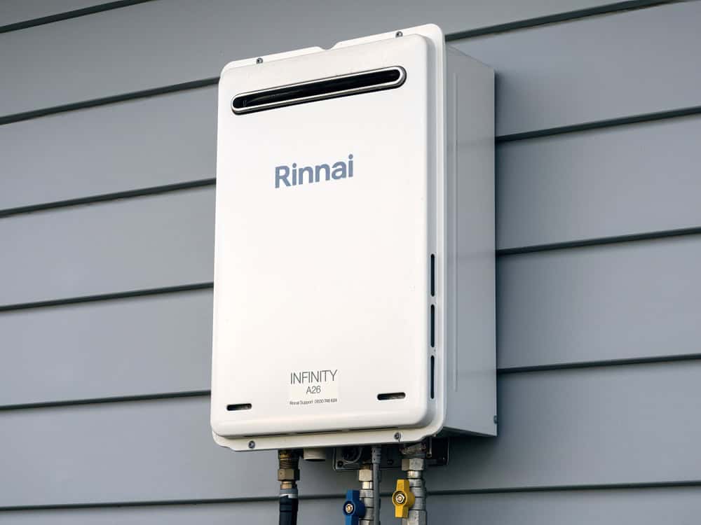 Efficient hot water on demand with the Rinnai INFINITY A26 tankless water heater.