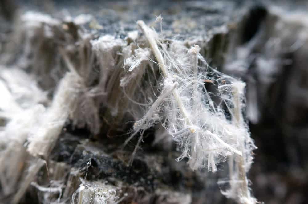 Close-up of raw asbestos fibers.