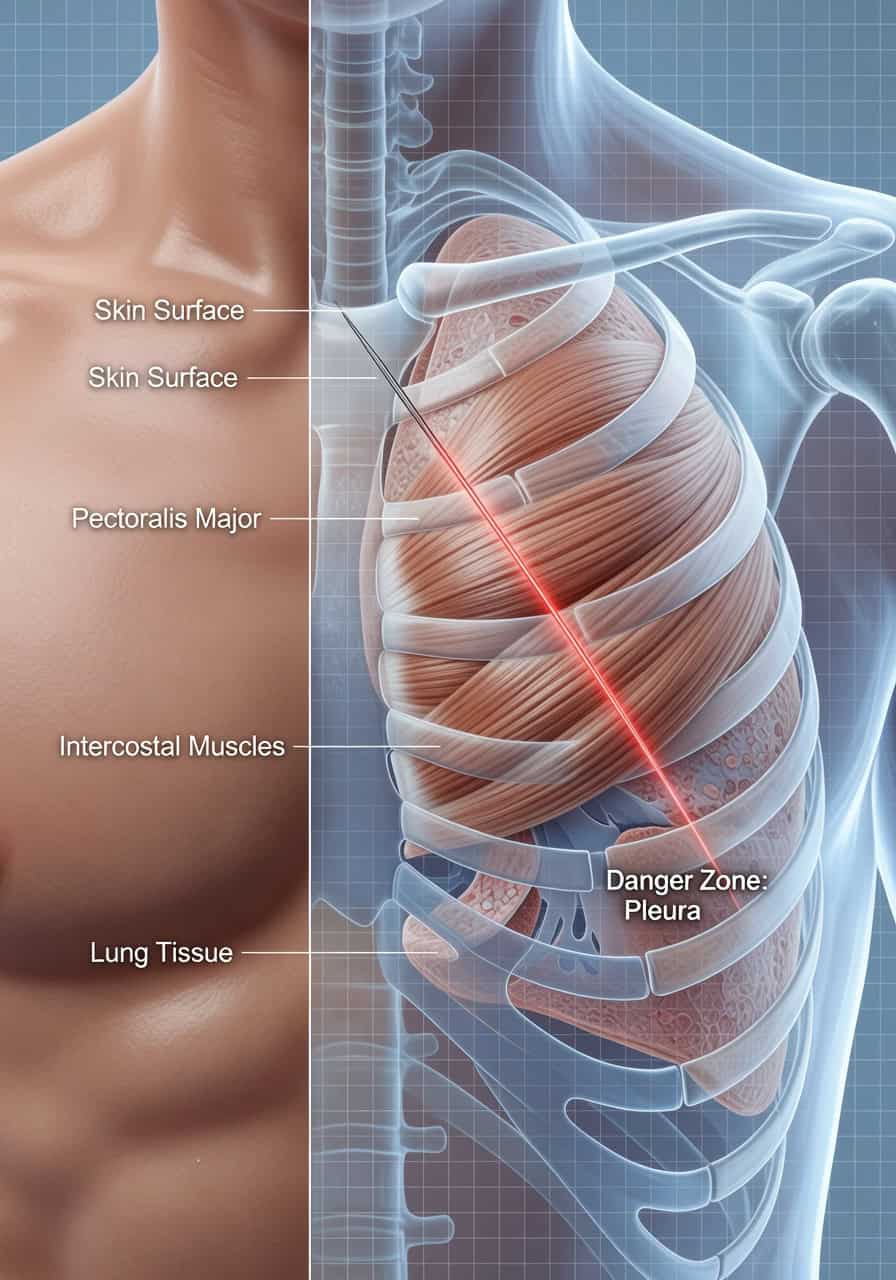 Giải phẫu dưới huyệt và rủi ro an toàn