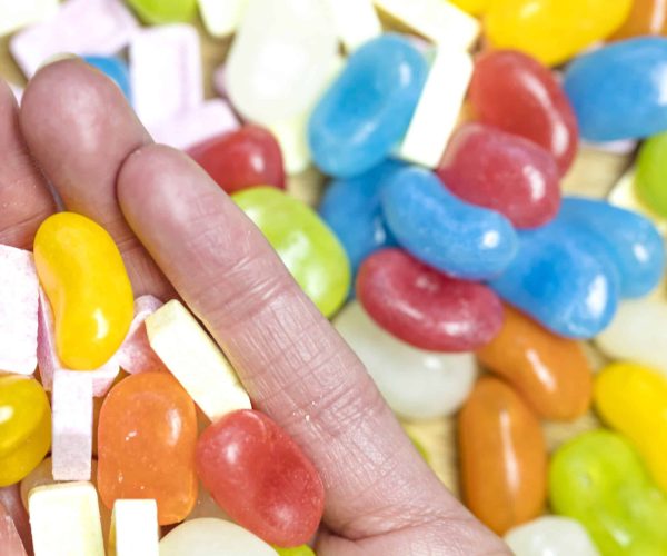 Handful of jelly beans and Colourful Candies Handful of jelly beans and Colourful Candies