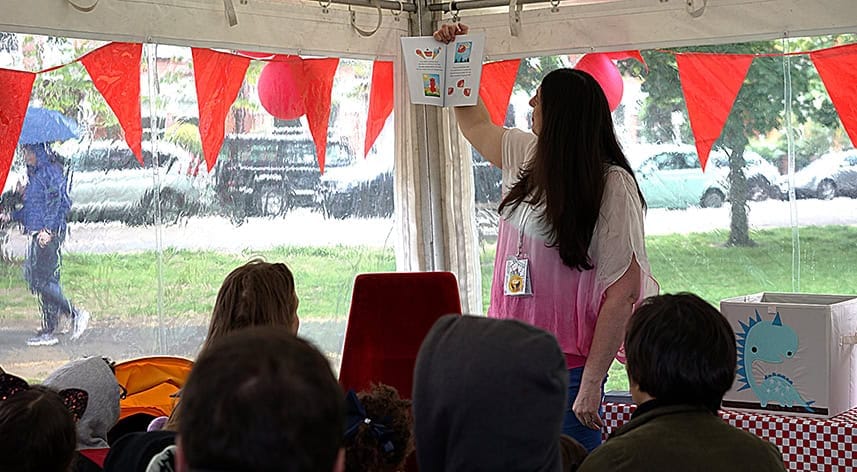 Sylva reading at Barnes Kids Fest