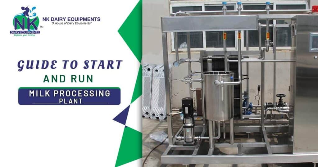 Stainless steel milk processing equipment for dairy plant production and processing.