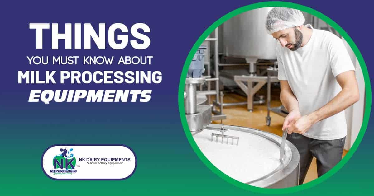 Milk processing equipment for dairy industry.