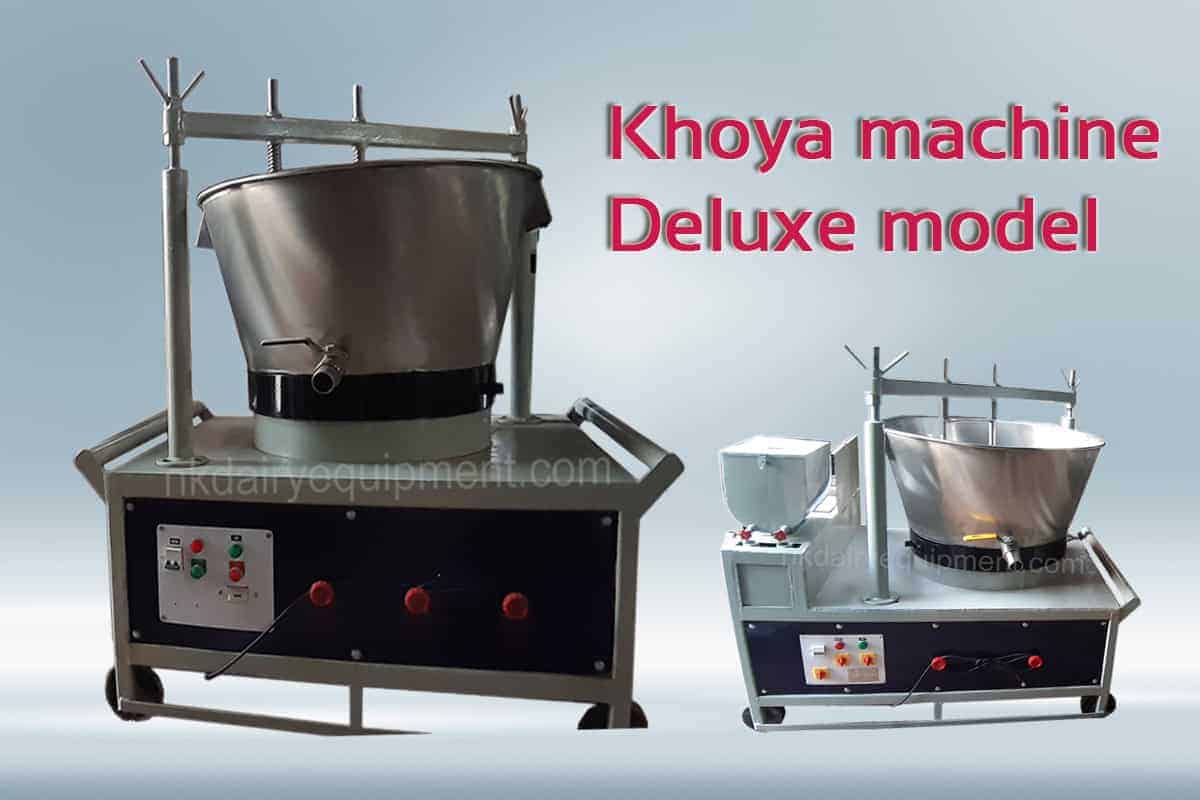Stainless steel Khoya machine for dairy products, deluxe model for efficient milk processing.