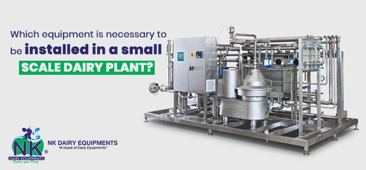 Industrial small scale dairy plant equipment for milk production, NK Dairy Equipments logo.