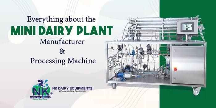 Mini dairy plant processing machine with stainless steel construction and digital controls.