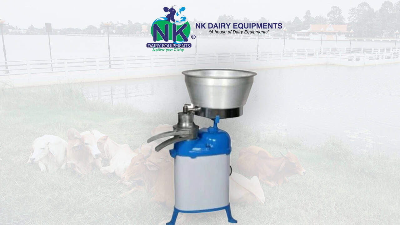 Stainless steel milk cream separator for dairy processing and milk clarification.