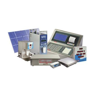 High-efficiency dairy equipment including solar panels, control panels, and milk testing machines.