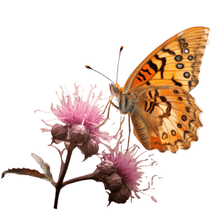 Colorful butterfly on pink flower, pollination, nature, insect, vibrant, wildlife, close-up.