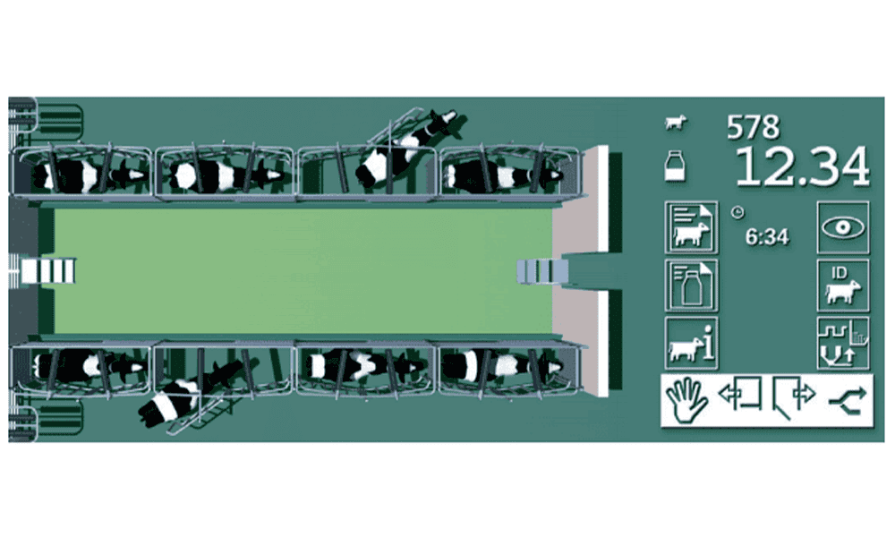 High-capacity dairy milking parlor with automated controls and cow comfort features.