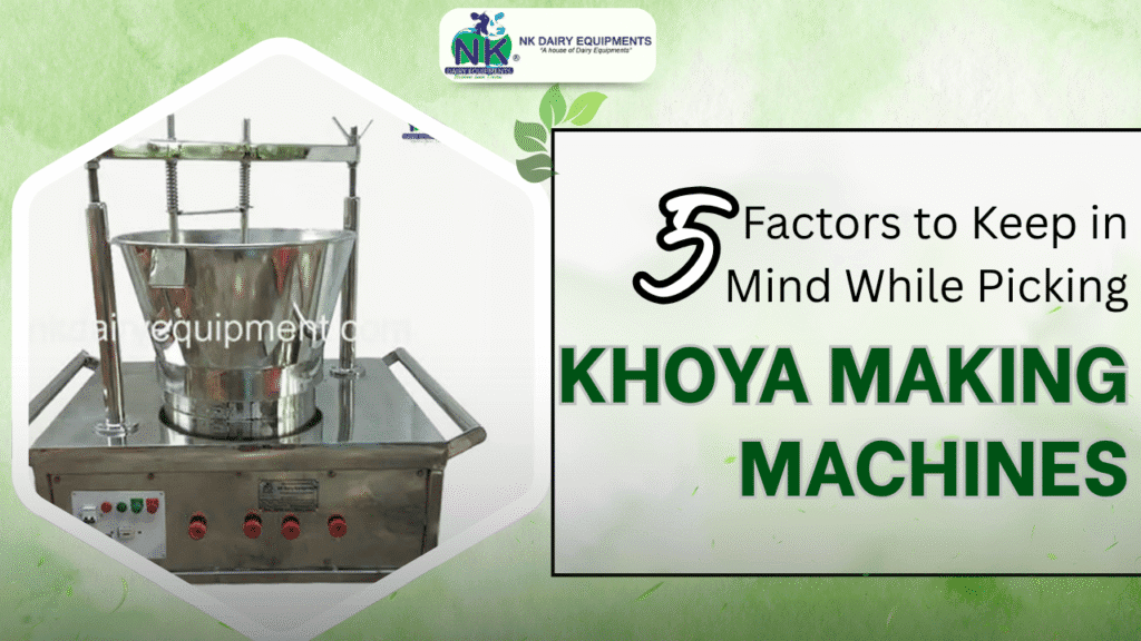 a stainless-steel khoya making machine from NK Dairy Equipments