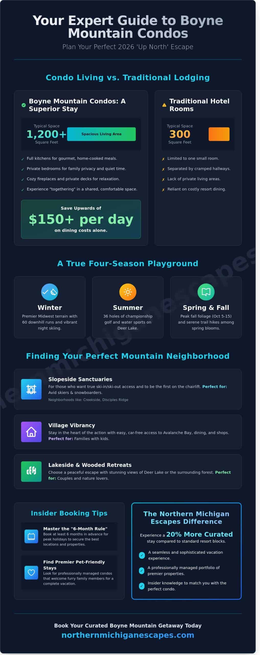 Boyne Mountain Condos: The Ultimate Guide to Your 2026 Up North Escape - Infographic
