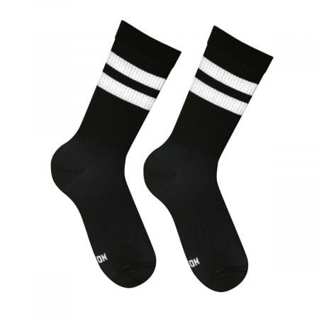 Black Essential (white stripes) шкарпетки NOSKAR