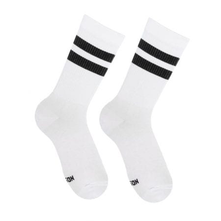 White Warm Essential (black stripes) шкарпетки NOSKAR