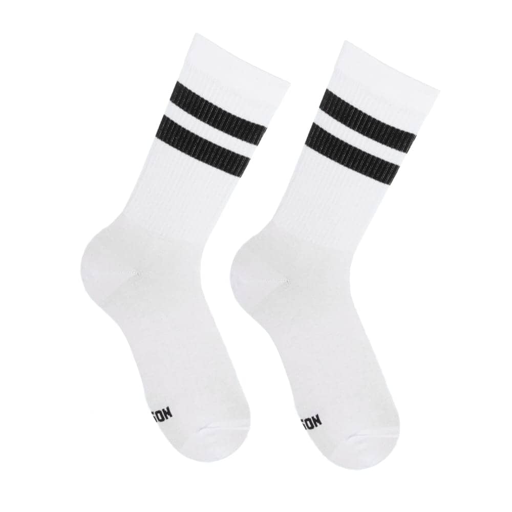 White Warm Essential (black stripes) шкарпетки NOSKAR