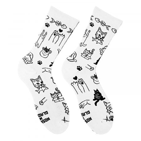 Kitten Tattoo White шкарпетки NOSKAR