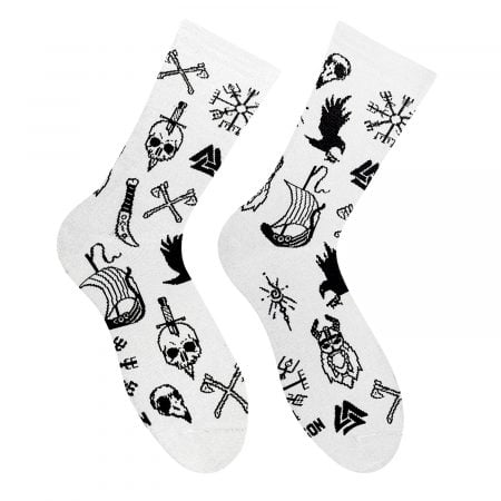 Nordic Tattoo White шкарпетки NOSKAR