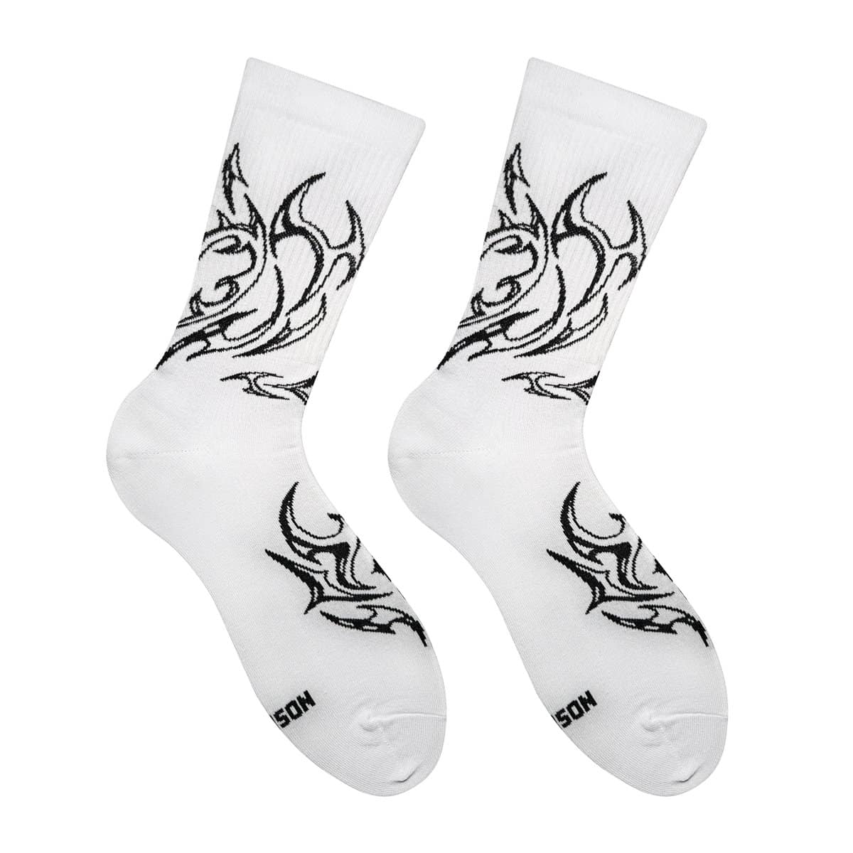 Tribal Tattoo White шкарпетки NOSKAR