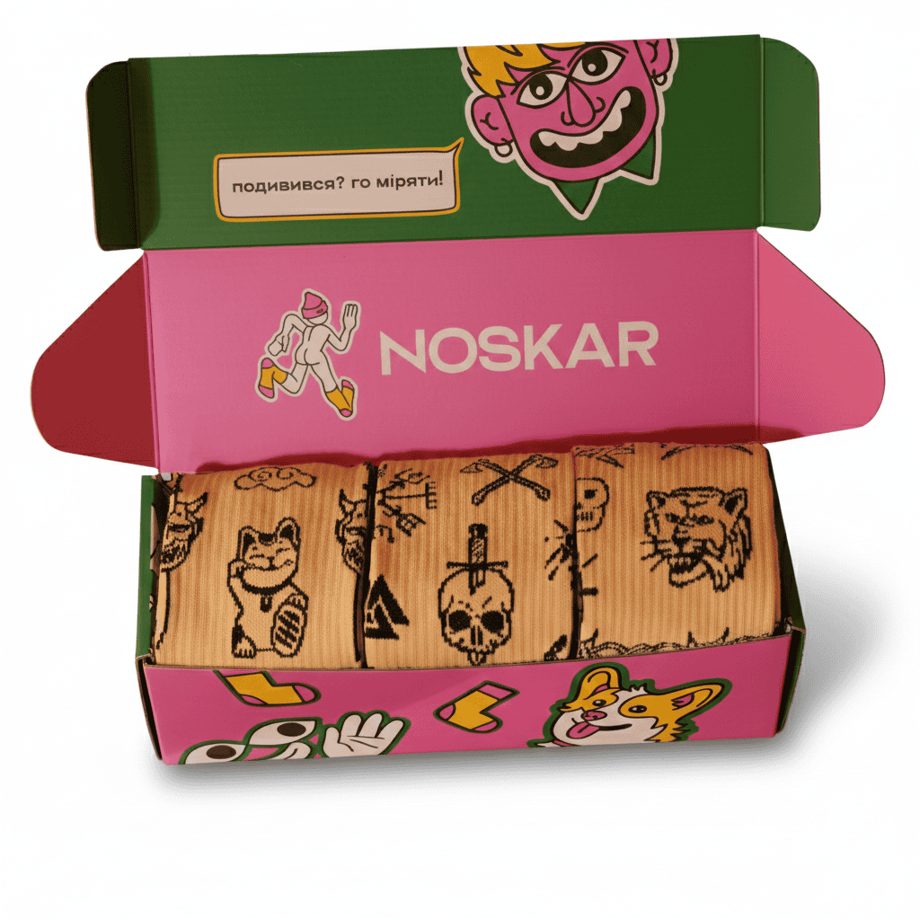 Подарунок “Tattoo” шкарпетки NOSKAR