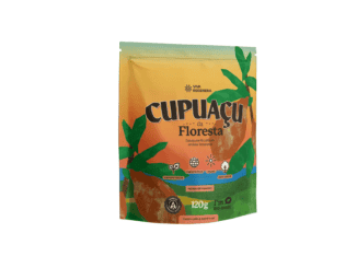 Cenoura da floresta em pó bio, embalagem sustentável e vegana, ideal para alimentação saudável, livre de agrotóxicos, promovendo a biodiversidade e a sustentabilidade ambiental.