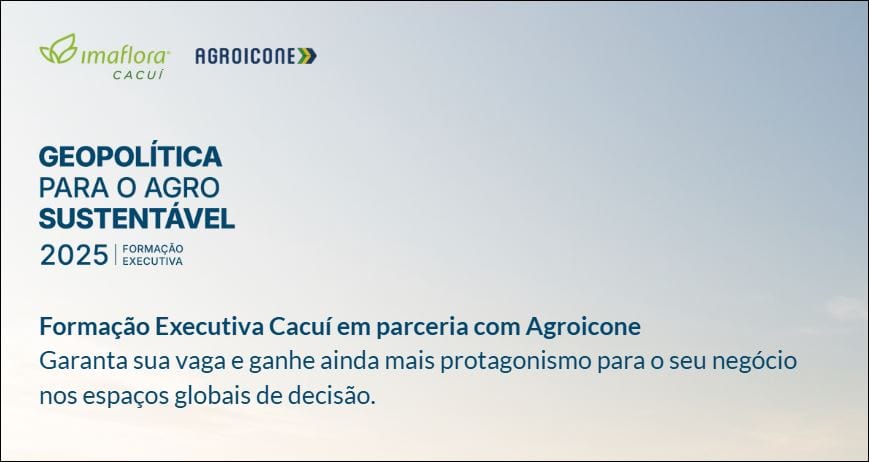 Formação Executiva Cacui parceria Agroicone sustentável 2025 inovação no agronegócio.