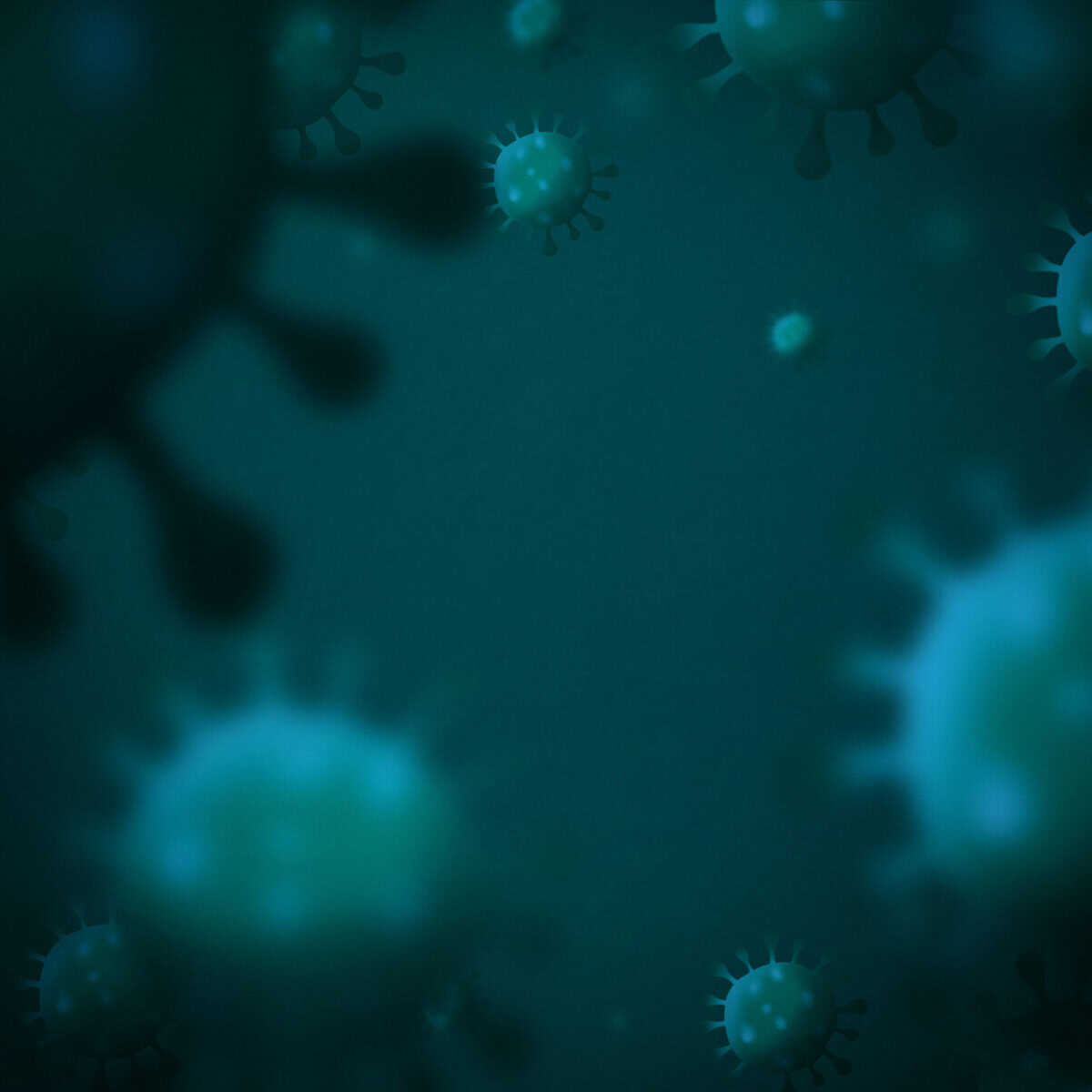 Microrganismos vírus em ambiente digital, representação de partículas infecciosas, foco em saúde pública e biotecnologia, relacionado a notícias de ambientalmercantil.com.