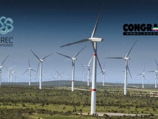 Painel de parques eólicos com várias turbinas geradoras de energia renovável ao ar livre, promovendo sustentabilidade e uso de fontes de energia limpa.