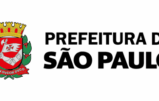 Escudo da Prefeitura de São Paulo com elementos de sustentabilidade e meio ambiente, destacando compromisso com sustentabilidade urbana e gestão ambiental eficiente.