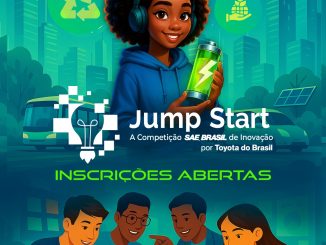 Energia renovável e inovação sustentável com jovens envolvidos em tecnologia e ecologia em cidade moderna.