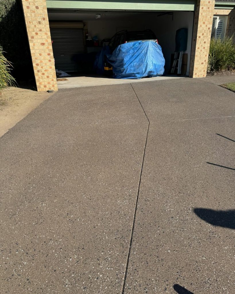 Concrete resurfacing driveway in Rosebud Melbourne