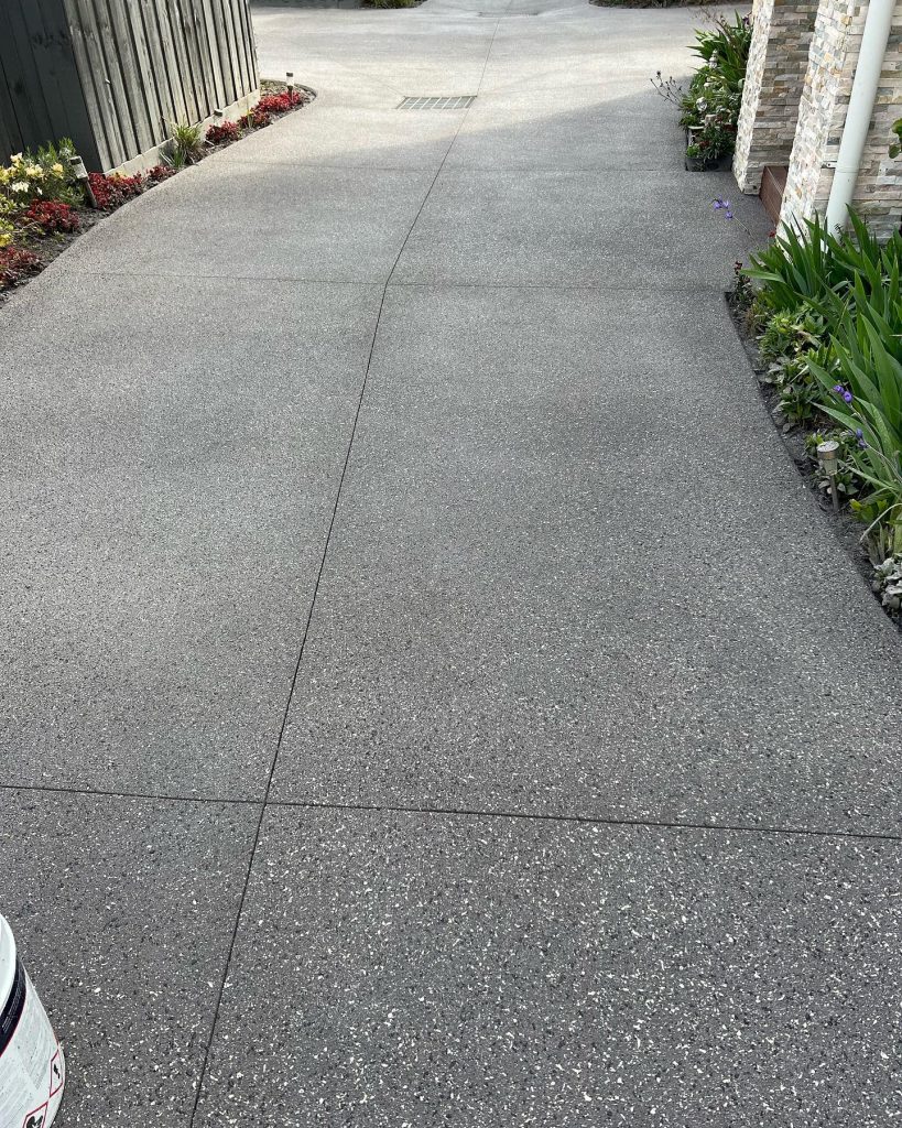 Concrete resurfacing driveway in Sorrento by Nupave