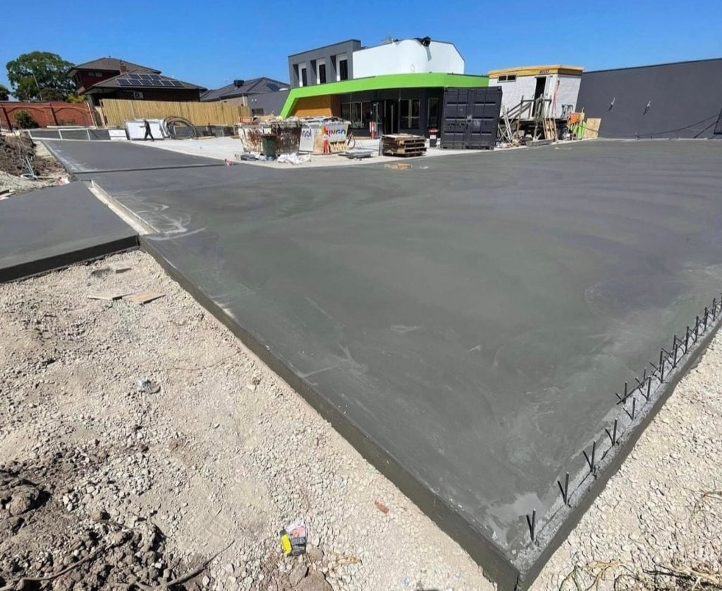 New commercial concrete driveway and car park installation Hampton Park