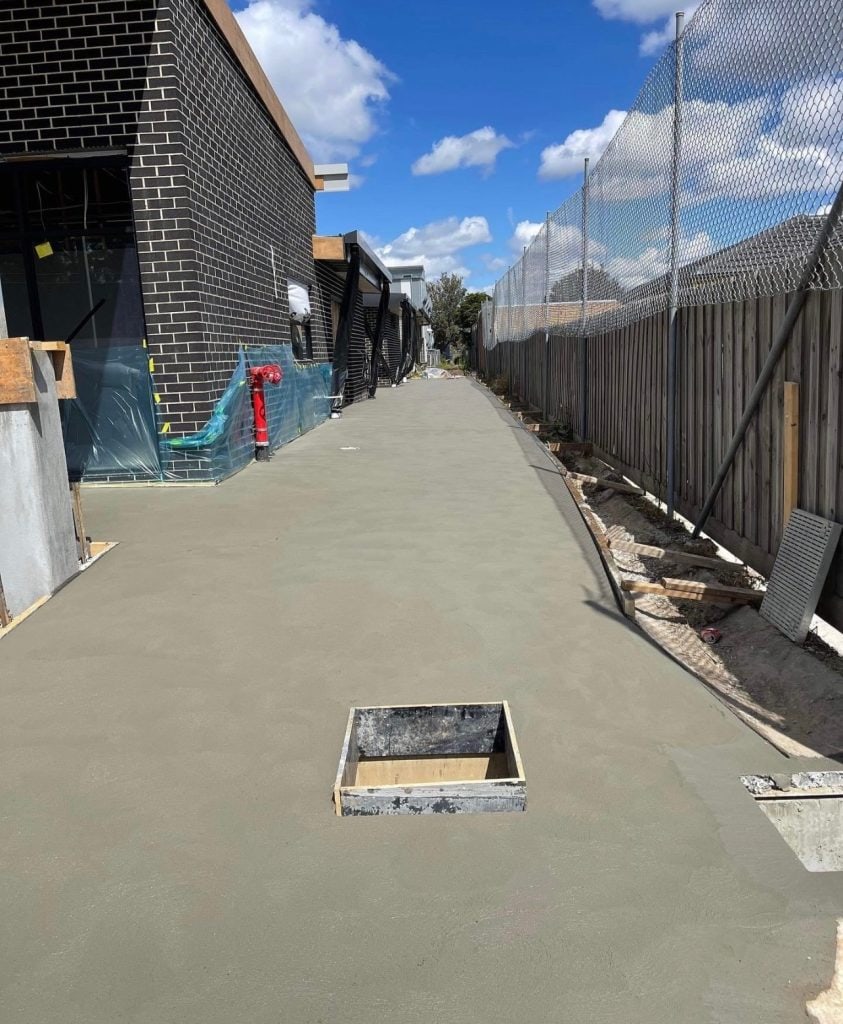 Concrete pathway and access area at Melbourne school