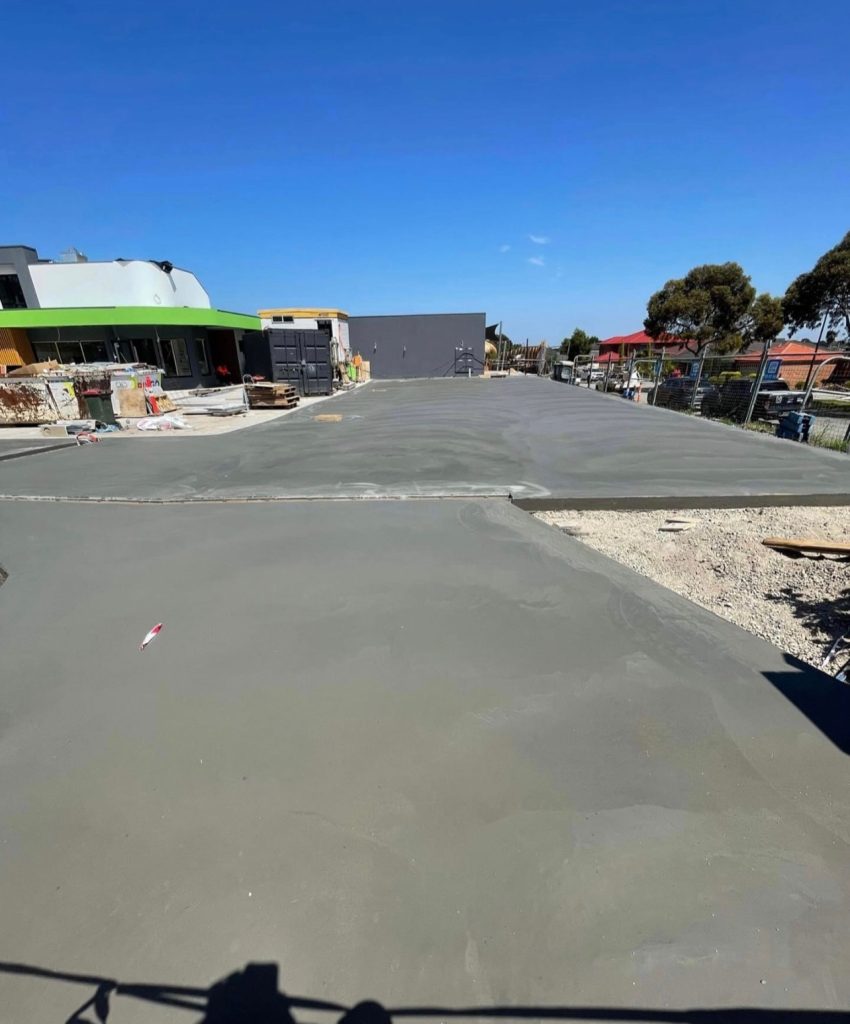 Commercial concrete driveway and car park installation completed in Hampton Park