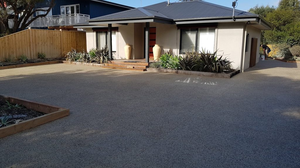 exposed aggregate concrete driveway Melbourne